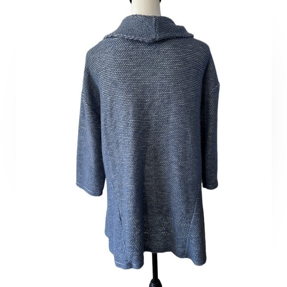 Robert Louis Heather‎ Blue Cowl Neck Top Sz M - Picture 3 of 4